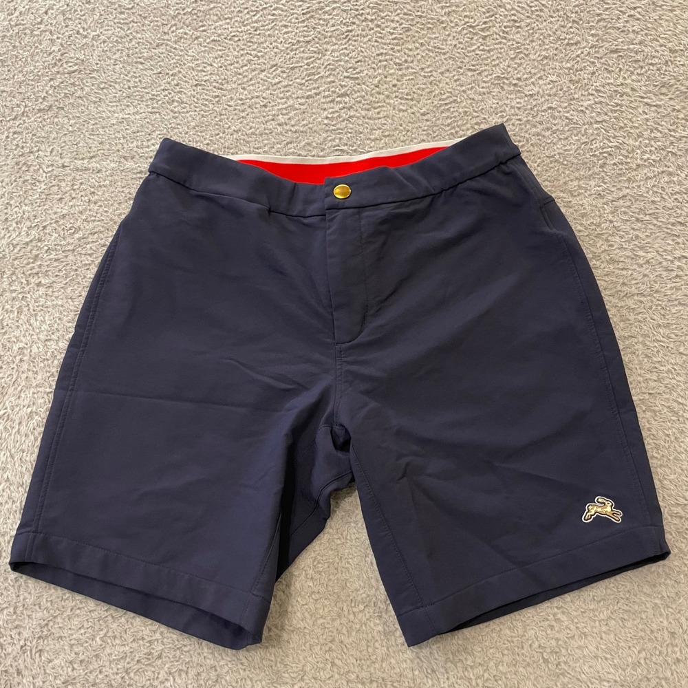 Tracksmith Longfellow Eliot Stretch Running Shorts Mens Medium 29x8 Navy Blue